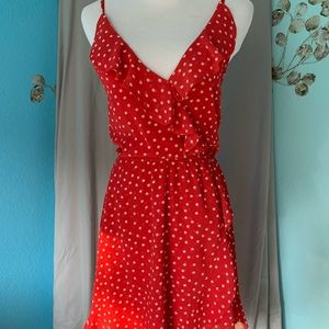 Red and White polka dot dress from H&M, size 2